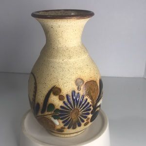 Signed Vintage Tonala Mexican Folk Art Vase